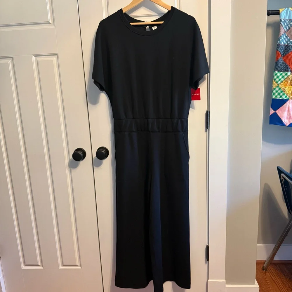 NWT SPANX AirEssentials Cropped Wide Leg Jumpsuit - Picture 3 of 6